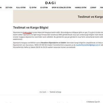 Dagi Siparişim İptal Edilmiyor