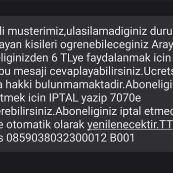 Türk Telekom Arayanı Bil Fiyat Yanlışlığı Ve Yanlış SMS