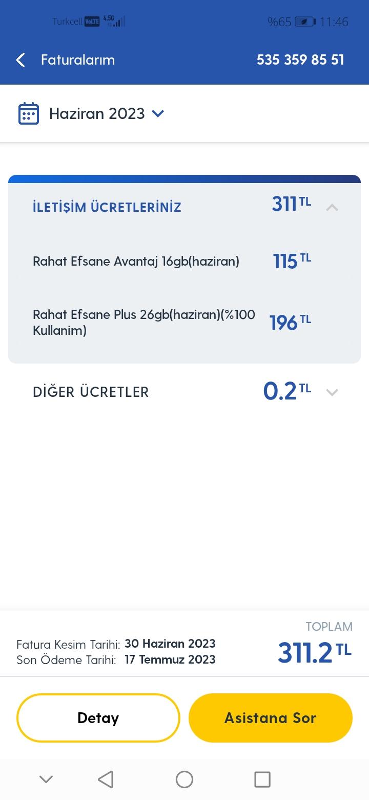 Turkcell Kullanmad M Paketin Cretini Detiyor Ikayetvar