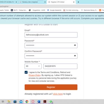 VFS Global Polonya Randevusunda "invalid User" Hatası