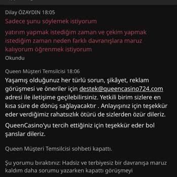 Queen Casino Kazanç Olunca Siteye Girişimi Engelledi