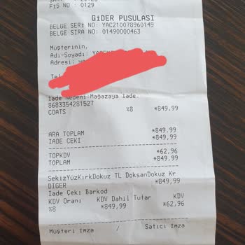 Koton NFC İle Alınan Ürünü Başka Mağazada İade Almıyor