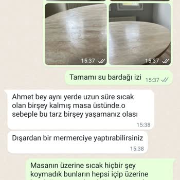 Nicole Design Mağazasından Aldığımız Mermer Masa