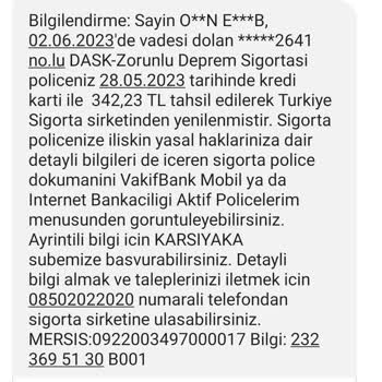 VakıfBank DASK, Kart Aidatı Sorunu
