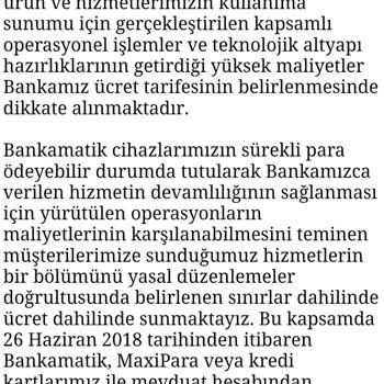 İş Bankası Banka İşlem Ücreti