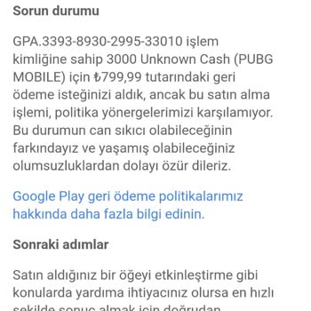 9 Yaşında Çocuğun Google Play'de Kandırılması Ve İadesi Yapılmaması