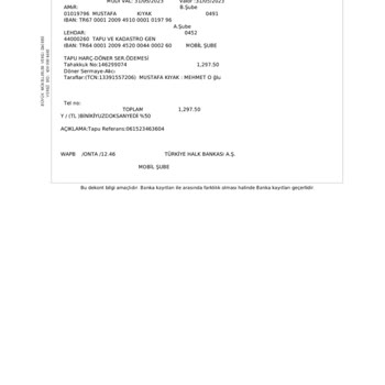 TOKİ Döner Sermaye İadesi İstiyorum