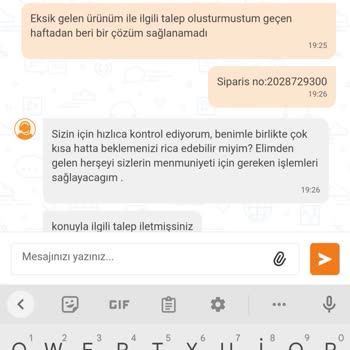 Trendyol Eksik Ürün Talebi Çözüm Sağlanamadı.