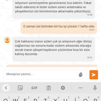 Trendyol Eksik Ürün Talebi Çözüm Sağlanamadı.