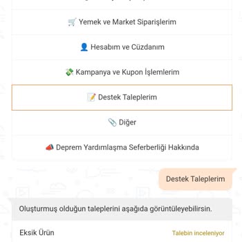 Trendyol Eksik Ürün Talebi Çözüm Sağlanamadı.