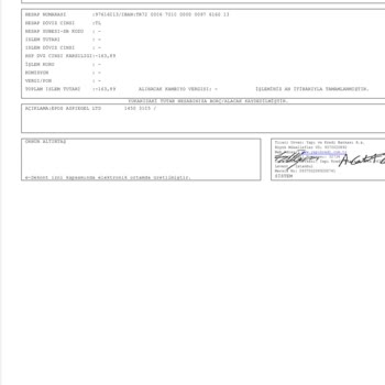 Ödeme Gelmemesi Livu Uygulamasından