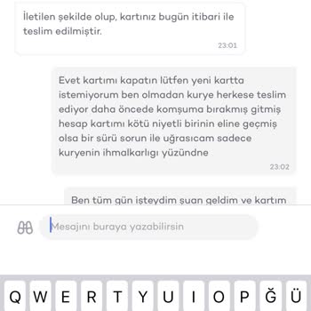 Akbank Kredi Kartı Kapı Önüne Atılıp Gidiyor