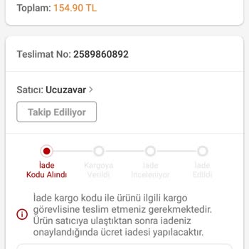Trabzon Vakfıkebir PTT İade Talebi