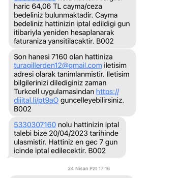 Turkcell Yasadışı Sitelere Üye Olunmuş Numara Satıyor