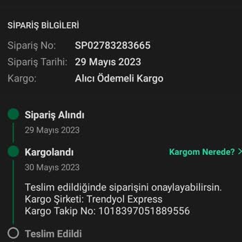 Trendyol Express Kargo İle Yaşanan Sorun