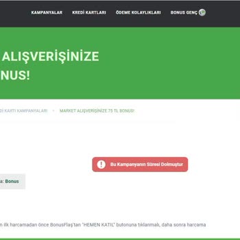 Garanti Bankası'nın Bonus Kampanyasını İşleme Almaması!