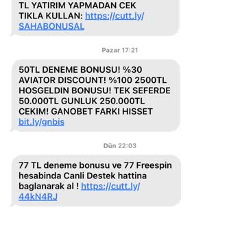 Ganobet Rahatsız Edici SMS Ler