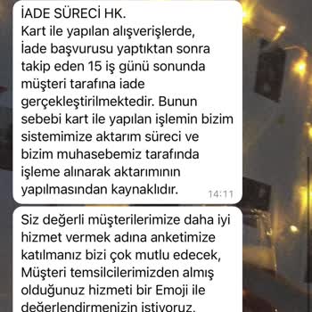 Kıyafet Sepeti İadesi Gerçekleşmemesi Mağdurum