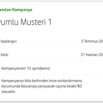 Vodafone Hattımın 2. Dönem Bilgisine Ulaşamıyorum