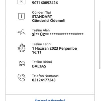 Yurtiçi Kargo Baltaş Şube Kapatılmalı