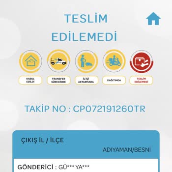 PTT Kargodan Yardım Talep Ediyorum