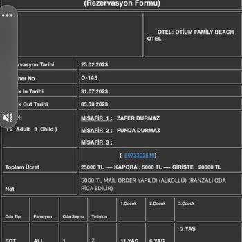 Klas Hotel Otium Family Beach Otelinde Tatil İptali Sorunu