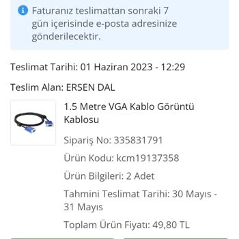 NEO Güvenlik Kamera ve Alarm Sistemleri Gönderildi Gösterip Gelmeyen Ürün Çiçek Sepeti