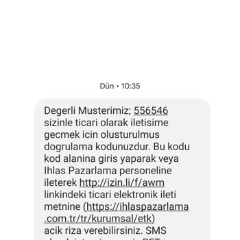 İhlas Pazarlama Açık Rıza Onay Metni