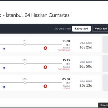 THY Star Alliance Ödül Miles Bileti Almamızı Kasıtlı Olarak Engelliyor