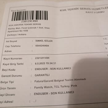 KVK TCL MT40X Çocuk Akıllı Saat Ayıplı Ürün