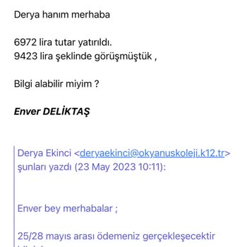Okyanus Kolejleri Eksik Ve Geç Yatırılan İade Tutarı
