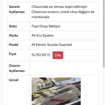 Xiaomi Mi Essential Servis Onarımı 2 Scooter Parası İstenmesi!