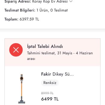 Boyner Ürün İptali Gerçekleştirmedi