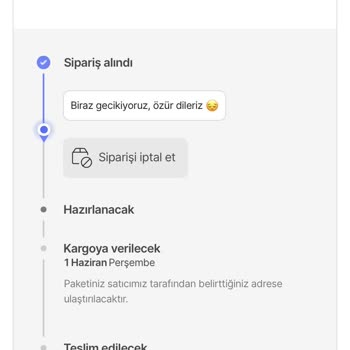 Hepsiburada Yataş Sipariş Kargolanmama Sorunu