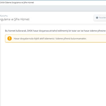 DASK (Doğal Afet Sigortaları Kurumu) Sedd Kurumu Başkanlığı Ödememiz Yapılmadı Kontrol Eder Misiniz.