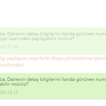 Sahibinden.com Mesaj Kısıtlamaları