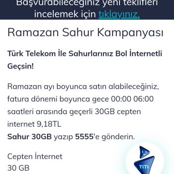 Türk Telekom İnternet Gece Paketi