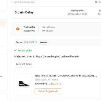 Trendyol Ve Tnj Sports Ticaret Etiğine Uymuyor.