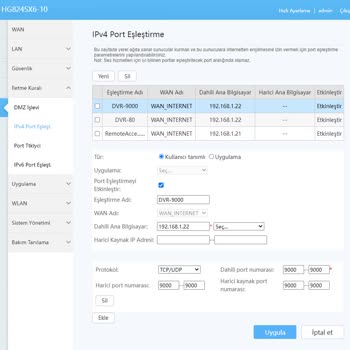 HG8245X6-10 Superonline Port Açma Problemi
