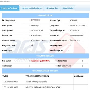 Aras Kargo Konya Matbaacılar Şubesi Her Zaman Sorun Yaşıyoruz