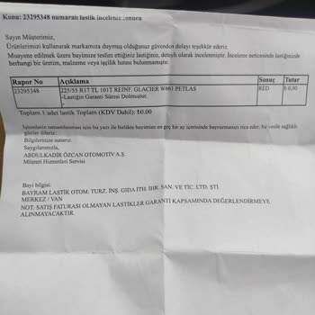 Petlas Glacier Lastiklerinde Garanti Sorunu