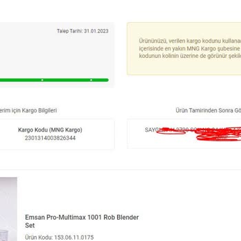 Emsan Mutfak Para İadesi Yapmıyor