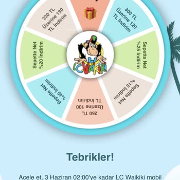 LC Waikiki Çark Oyunu (gizli Kod)