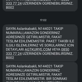 Amazon Prime Ve AGT Kurye Ürünümü Teslim Etmiyor