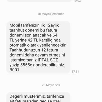 Fenercell Müşteriyi Yanıltıcı Fiyat Mesajı