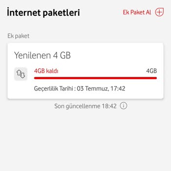 Vodafone Yurt Dışı Paketi İçerik Tanımlanmadı