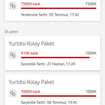 Vodafone Yurt Dışı Paketi İçerik Tanımlanmadı