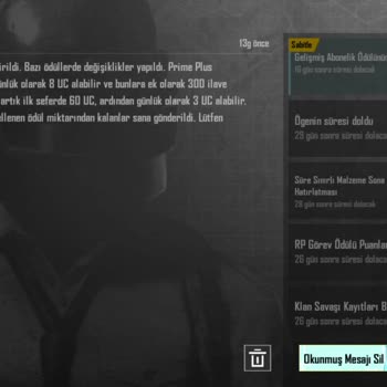 PUBG (Pubgmobile.com) Prime Plus 600 Uc Vermedi