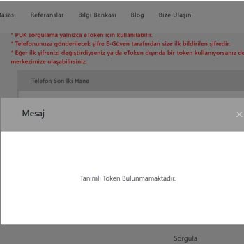 E-Güven E-imza Sertifikası Yok, Pin/PUK Alınamıyor