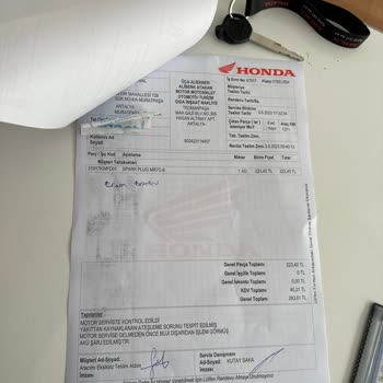 Honda Ataberk Garantili Motorun Buji Değişimi.